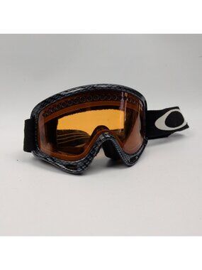 Y2K Oakley O-Frame Gray Carbon Fiber Pattern Snow Goggles 2000's Tech Gorpcore 2